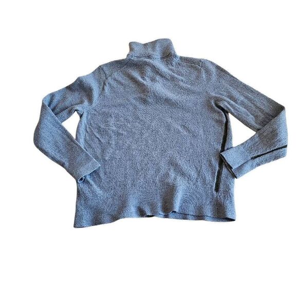 Ted baker mens Sz 6 gray fited merino wool half zip sweater - Picture 3 of 8